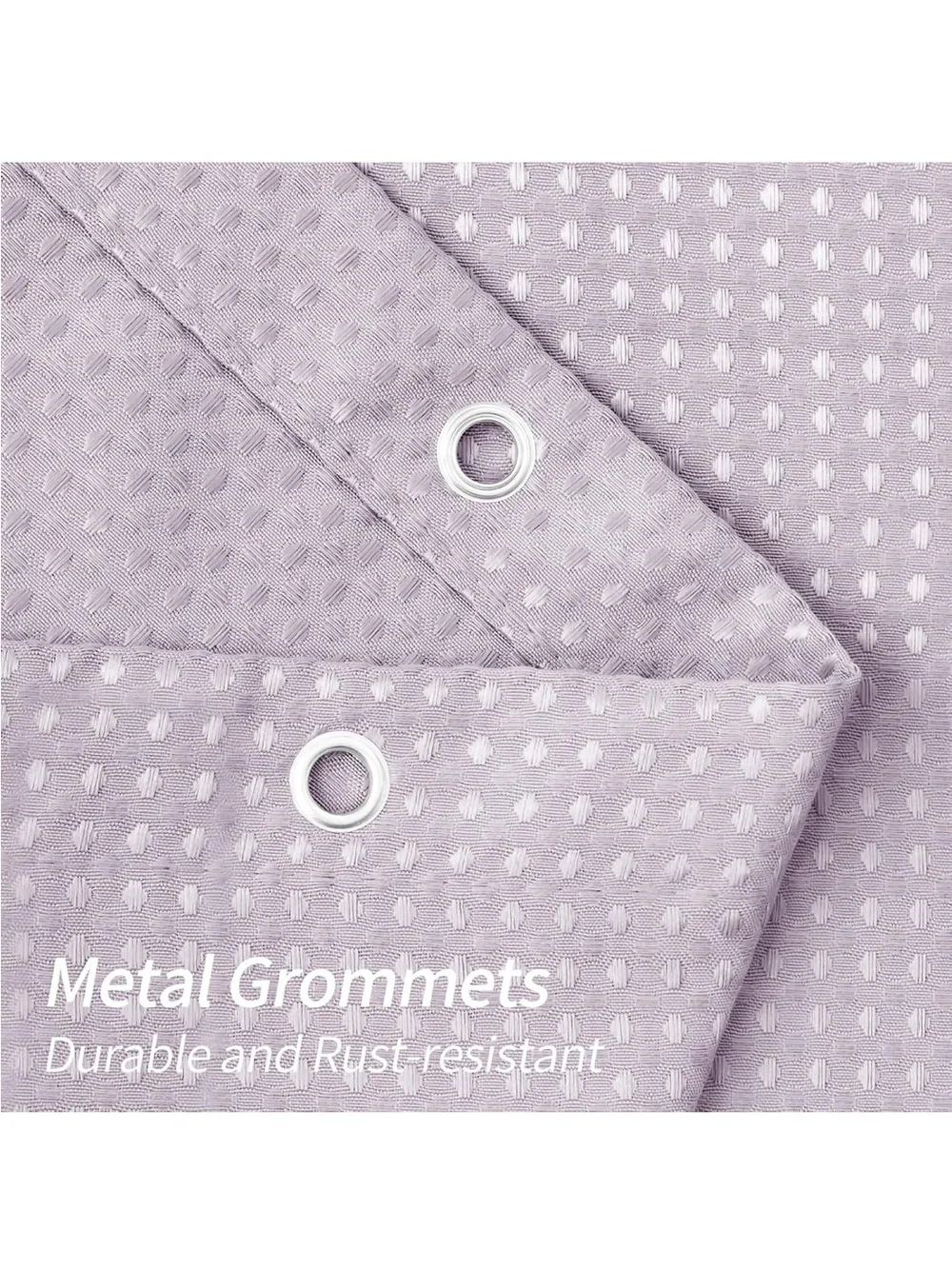Lavender Luxury Weighted Textured Fabric Shower Curtain 72x84